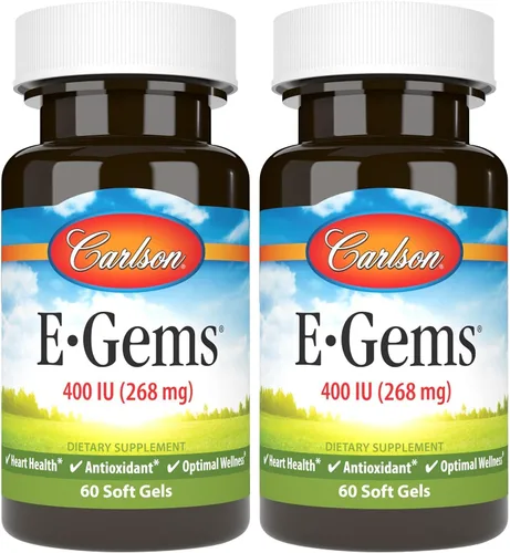 Vista 7 de Carlson E-Gems 400 UI (268 mg), vitamina E de origen natural, 60 geles