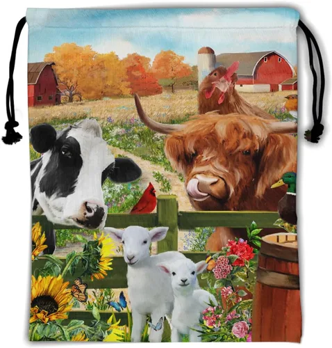 Vista 15 de Bolsa de agarre de gimnasia de piel de animal, bolsa de gimnasia con cordón ajustable, bolsa de cuerda para fauna silvestre, Mariposas Galaxy