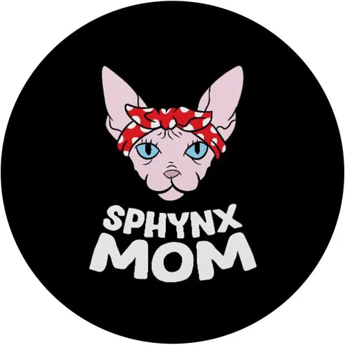 Vista 3 de Funny Sphynx Kitten Mom Mujeres Sphynx Mamá Sphynx Cat PopSockets PopSockets PopGrip: agarre intercambiable para teléfonos y tabletas