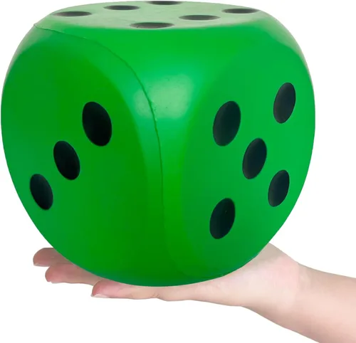 Vista 13 de Dados de espuma jumbo de 5.9 pulgadas, un juguete gigante educativo lleno de diversión para noches de juego y sesiones de aprendizaje