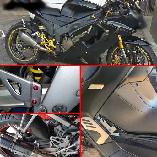 Vista 7 de Bodywork Kits 20pcs for Kawasaki Versys 1000 ZX12R ZX6R ZX636R ZX6RR ZX9R ZZR600 Motorcycle Fairing Body Bolt Screw Spring Nuts Kit M6 Parts