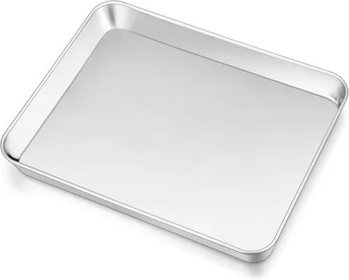Vista 9 de Bandeja de Hornear de 9 Pulgadas, Joyfair, Bandeja de Acero Inoxidable para Galletas, Bandeja para Tostador de Horno, Utensilios de Hornear