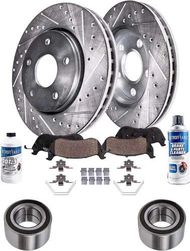 Vista 63 de Detroit Axle - Rotores de freno para Toyota Avalon 2020-2021 Camry 2020-2024, repuesto de rotores de freno de disco perforados y ranurados: rotor