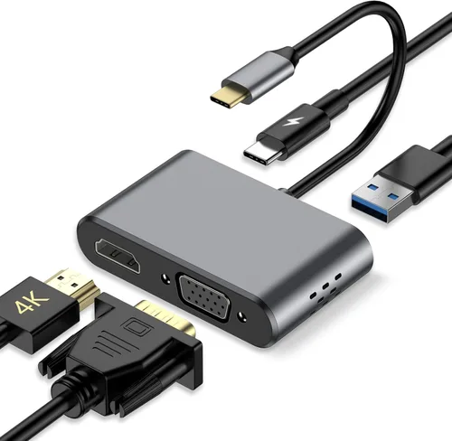Vista 10 de Hub USB C, adaptador USB C 8 en 2 Thunderbolt 4 HDMI MacBook Air Pro M1-M4 Hub Thunderbolt 4 • HDMI 4K • 100W PD • 40Gbps • USB C 3.0 • 3 USB A