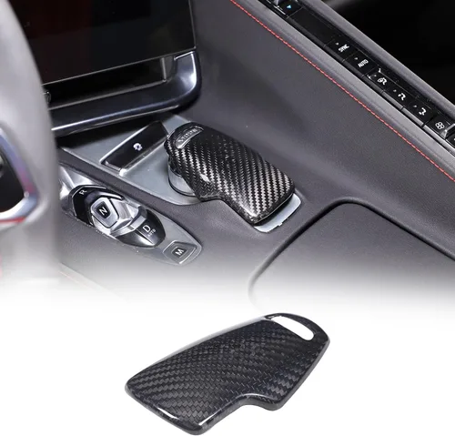 Vista 8 de Cubierta de protección de la cabeza de la perilla de la palanca de cambios, ABS, 1 unidad compatible con Corvette C8 Stingray 2020 2021 2022 2023