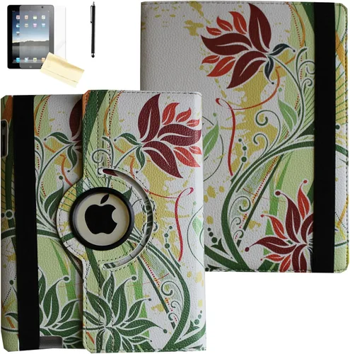 Vista 10 de Funda iPad 2, Funda iPad 3, Funda iPad 4, JYtrend (R) Soporte Rotatorio cierre magnético auto encendido/ apagado para iPad 2/3/4 A1395 A1396 A1397
