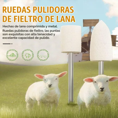 Vista 2 de Rueda de pulido para Dremel, 80 unidades, para kit de pulido Dremel, rueda de pulido de fieltro de lana para accesorios de herramientas rotativas