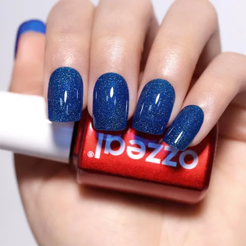 Vista 12 de Esmalte de Uñas en Gel con Purpurina, Esmalte de Uñas en Gel con Purpurina Rojo Sangre Brillante con Destellos, Esmalte de Uñas en Gel con Purpurina