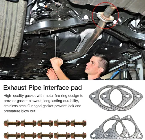 Vista 3 de Kit de tornillos de junta de escape de motor para Infiniti Q50 RWD 370z RWD/AWD G37
