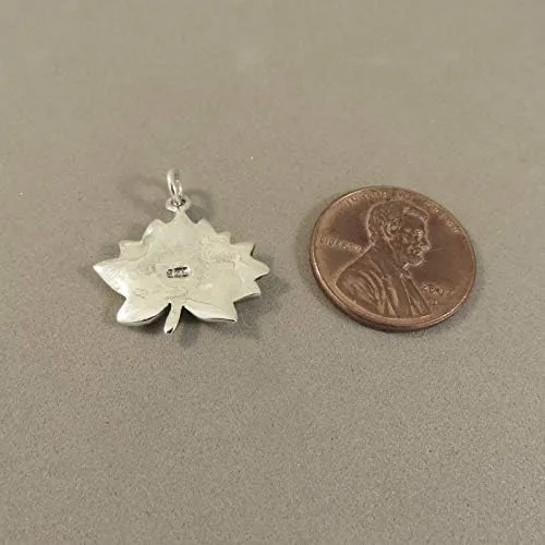 Vista 3 de Abalorio de plata de ley 925 con diseño de flor japonesa de loto