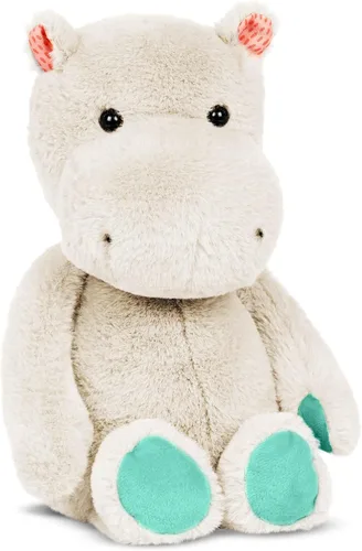 Vista 10 de B. toys Animales de peluche, Happy Hues Gerry Grey Hipopótamo, juguetes Hipopótamo Gris