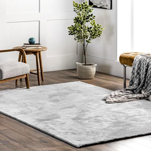 Vista 22 de nuLOOM Alfombra de Área Cuadrada de 6 pies Cozy Plush SuperiorWash, Lavable a Máquina, Antideslizante, Alfombra Shag Suave y Esponjosa para Sala
