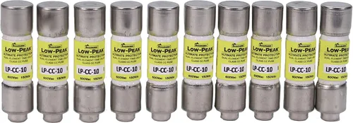 Vista 2 de BUSSMANN LP-CC-10 de bajo pico, 10 amperios Clase Cc 600V fusibles, punta - 1 caja de 10