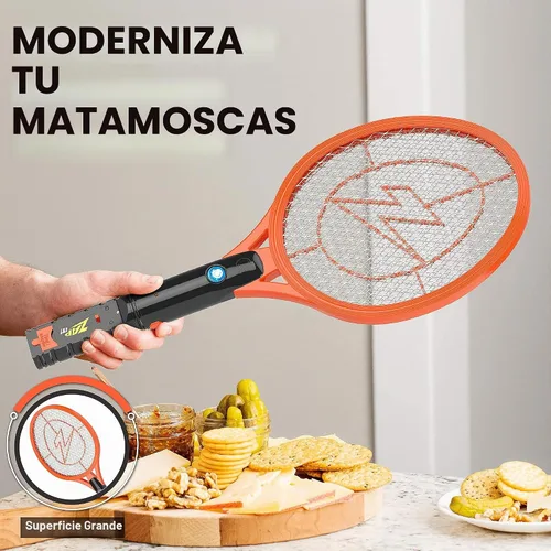Vista 4 de Paquete de 2 raquetas eléctricas matamoscas y exterminador de mosquitos de ZAP IT! - Raqueta eléctrica exterminadora de insectos de alta potencia