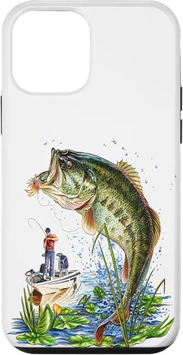 Vista 16 de Fishing Graphic Large Mouth Bass Fish - Fisherman Case for iPhone 17