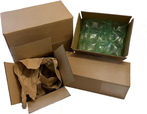Vista 2 de 100 cajas 50 cada 5x5x5, 6x6x6 envío embalaje caja de correo cartón corrugado