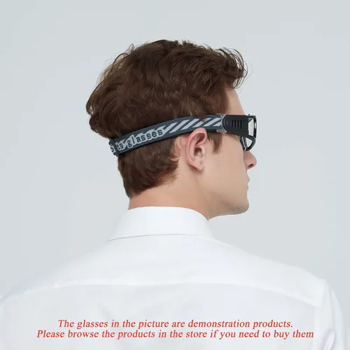 Vista 6 de Gafas deportivas con diadema para baloncesto, fútbol, banda protectora para gafas (paquete de 2)