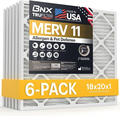 Vista 31 de BNX TruFilter - Filtro de aire MERV 11 de 10 x 10 x 1 pulgadas (paquete de 4) – Fabricado en Estados Unidos – Defensa contra Alérgenos Filtros