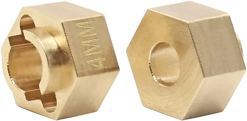 Vista 4 de Juego de adaptadores de extensores de cubo hexagonal de rueda de latón para 1/18 TRX4M piezas de actualización RC Crawler Car