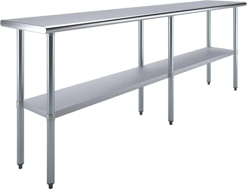 Vista 26 de Mesa de trabajo de acero inoxidable, mesa de metal