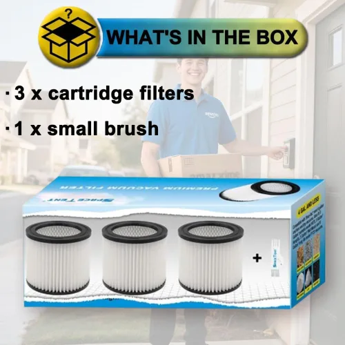Vista 3 de SpaceTent Paquete de 3 filtros de cartucho de repuesto 90398 Shop Vac para la mayoría de aspiradoras húmedas/secas de 1-4 galones y aspiradora