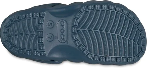 Vista 4 de Crocs Zuecos Unisex para Adultos Classic Lined Overpuff y Geometric Fuzzy Azul medianoche
