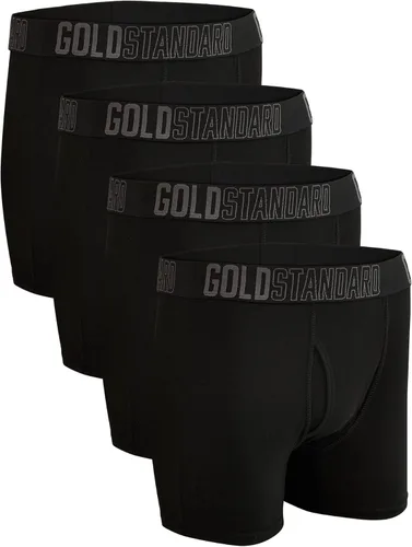 Vista 7 de Gold Standard Paquete de 4 calzoncillos de algodón para hombre, ropa interior para hombre con algodón suave elástico y transpirable de primera