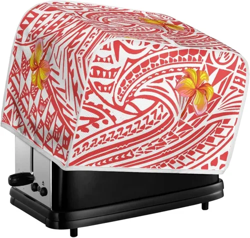 Vista 5 de Polynesia - Funda para tostadora de flores, duradera y pequeña, con gancho superior, lavable, a prueba de polvo, funda protectora para pan pequeño, M