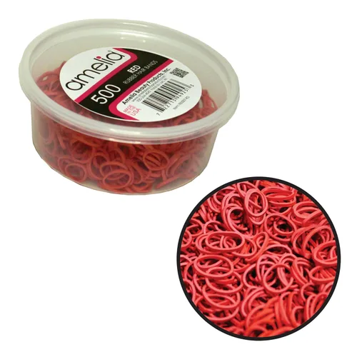 Vista 13 de 500 unidades de gomitas en contenedor de rejillas para colas de caballo y trenzas., Negro