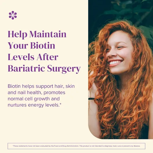 Vista 3 de Vitaminas BariMelts Biotin, sin azúcar, naturales, sabor fresa, en cápsulas masticables de absorción rápida, 90