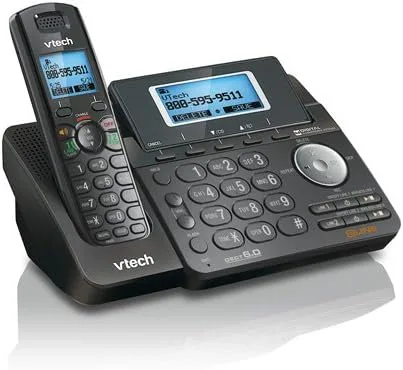 Vista 2 de Vtech DS6151 Dect 6.0 - Teléfono inalámbrico expandible de 2 líneas con sistema de contestación digital e identificación de llamadas