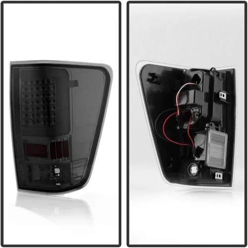 Vista 3 de ACANII - Para Nissan Titan 5.6L de 2004 a 2015, camión [nuevo estilo de tubo de luz LED], juego de luces traseras y luces de freno, set izquierdo +