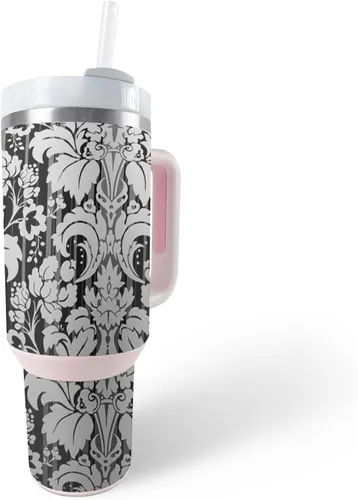 Vista 15 de MightySkins Skin - Vaso de vinilo compatible con Stanley The Quencher H2.0 FlowState de 40 onzas, diseño de mármol de albaricoque, protectora