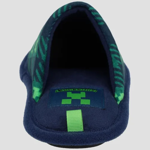 Vista 2 de Minecraft Pantuflas unisex para la familia, diseño novedoso de felpa, color verde enredadero, para hombremujerniño pequeñoniño grande