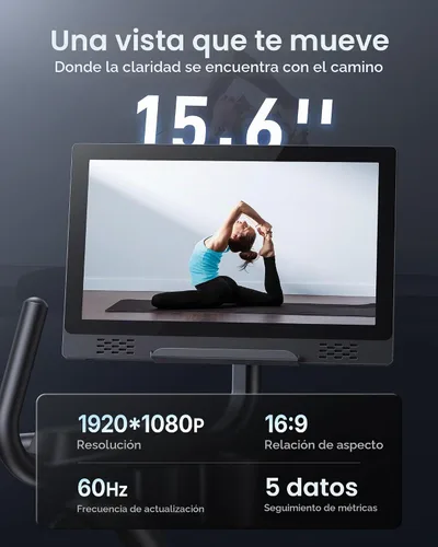 Vista 3 de MERACH Bicicleta Reclinable Estática para el Hogar con Bluetooth Inteligente y Aplicación Exclusiva para Bicicletas de Ejercicio, LCD, Manillar