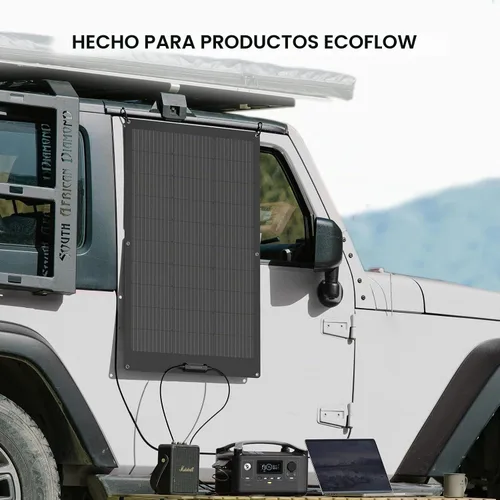 Vista 8 de EF ECOFLOW Panel solar flexible de 100 W con módulos solares de alta eficiencia, impermeabilización IP68, para kits de paneles solares fuera