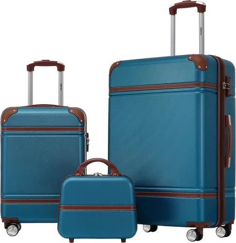 Vista 151 de Merax Equipaje, maleta extensible rígida con ruedas giratorias ligeras, Negro -, 40/48/52