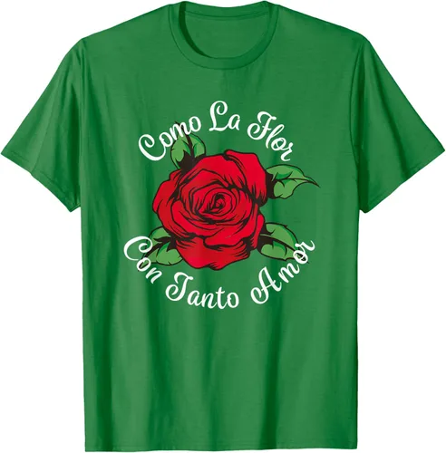 Vista 4 de Como La Flor - Bailar Cumbia - Mexican Rose Fiesta Regalo Camiseta Negro