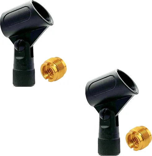 Vista 10 de 5 Core Microphone Mic Clip Holder for Mic Stand Universal Adjustable with 5/8" Male to 3/8" Female Screw Adapter Suitable for Handheld Microphones