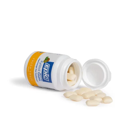 Vista 8 de Epic Goma de mascar de fruta fresca 100% xilitol, sin azúcar, sin aspartamo, ayuda a la salud bucal y el aliento fresco, 50 piezas