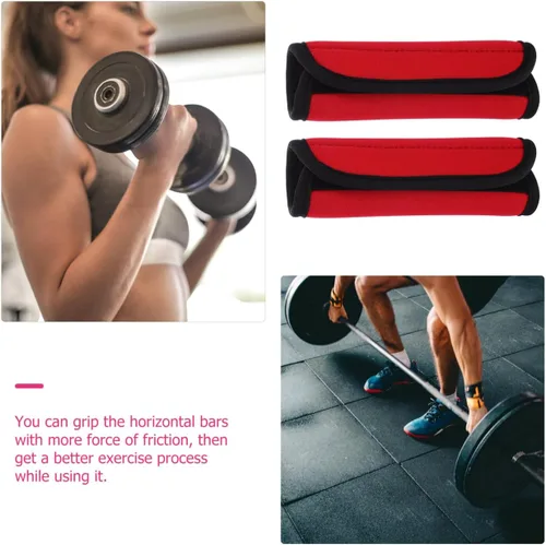 Vista 9 de SUPVOX Paquete de 2 almohadillas portátiles para pesas, almohadillas de agarre antideslizantes para barras horizontales, mancuernas y pesas, cómoda