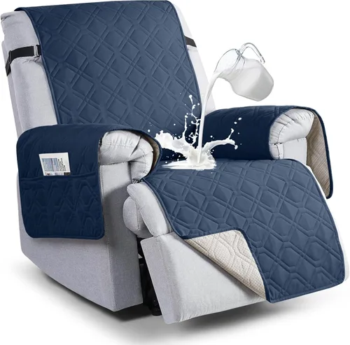 Vista 29 de VANSOFY Fundas 100% impermeables para sillas reclinables, funda antideslizante para silla reclinable para perros, protector de muebles, funda