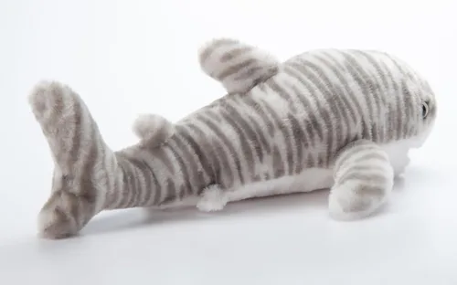 Vista 6 de The Petting Zoo Peluche de tiburón tigre, regalos para niños, animales salvajes del océano Onez, juguete de peluche de tiburón de 20 pulgadas