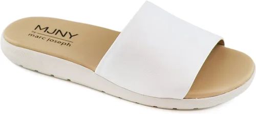 Vista 40 de Marc Joseph New York Sandalias planas de cuero genuino para mujer, puntera abierta, sin espalda, cómodas, ligeras, suela de EVA, a la moda, sin