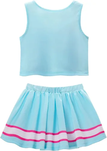 Vista 2 de ReliBeauty Disfraz de animadora para niñas, uniforme de animación