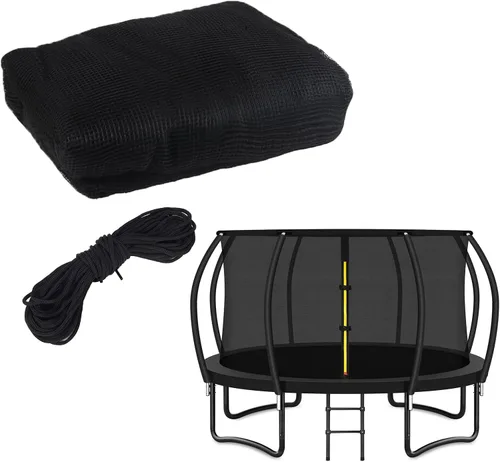 Vista 6 de Anillo superior de repuesto para cama elástica para 8 postes curvos, red de seguridad redonda, accesorios de trampolín con hebillas de protección