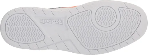 Vista 4 de Reebok Bb4500 Hi High Top Tenis de baloncesto para hombre, BlancoNaranja Smash Gris Puro