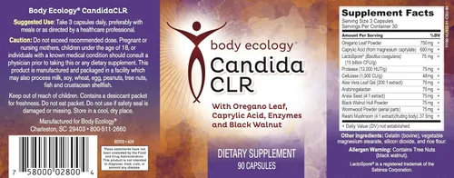 Vista 2 de Body Ecology Candida CLR Suplemento de microbioma saludable Restaura la salud intestinal 90