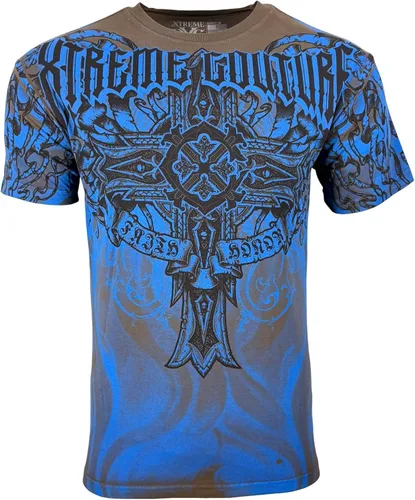 Vista 9 de Xtreme Couture by Affliction Camiseta para hombre, diseño gráfico Gris oscuro (leyenda)