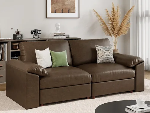 Vista 68 de EASE MOOSE Sofá modular seccional, sofá en forma de U para sala de estar Beige